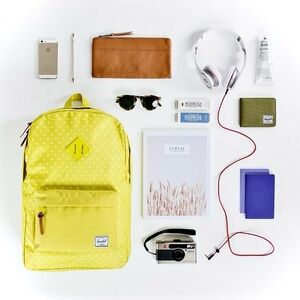 HERSCHEL | OS | Chartreuse Laser Lemon Lime Polka Dot‎ Small Laptop Backpack